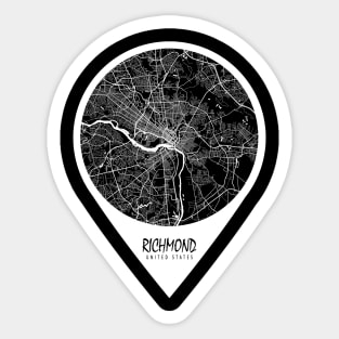 Richmond, England City Map - Travel Pin Sticker